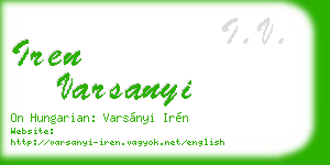 iren varsanyi business card